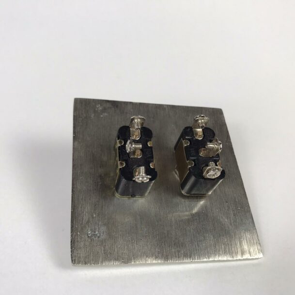 Traditional carved brass (chrome) double switch.