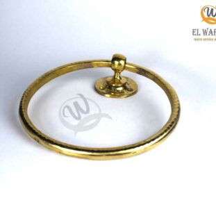 Handcrafted brass ring towel holder