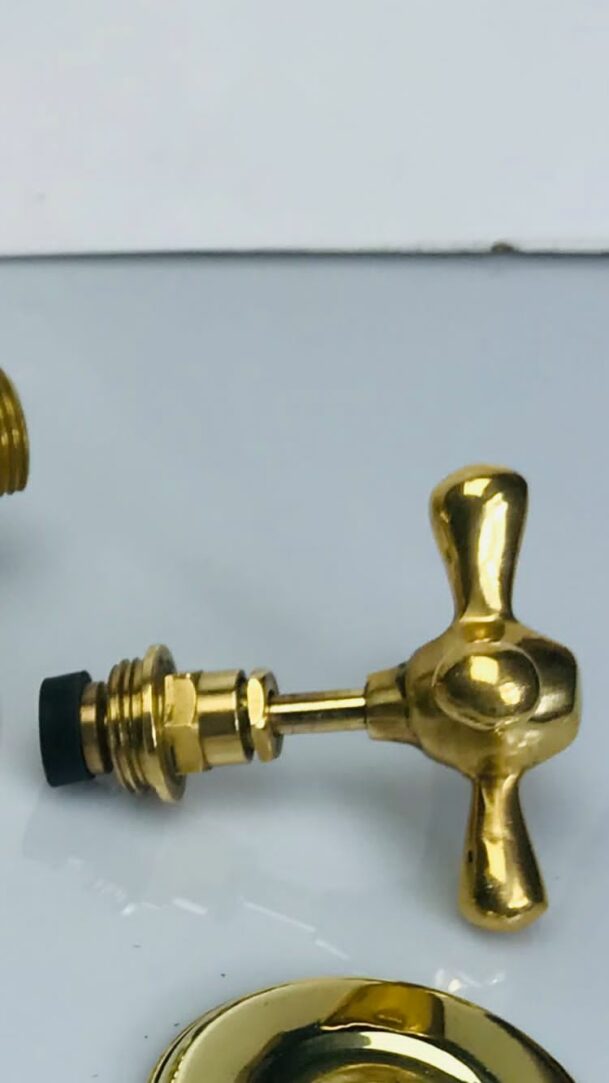 wall-mounted-bathroom-faucet-with-cross-handles-and-brass-valve-unpainted-brass-faucet-with-valve