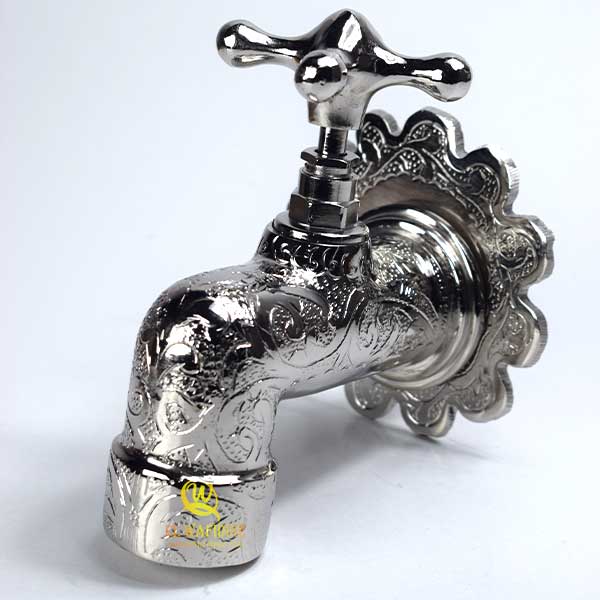 silver brass faucet, handcrafted and built to last