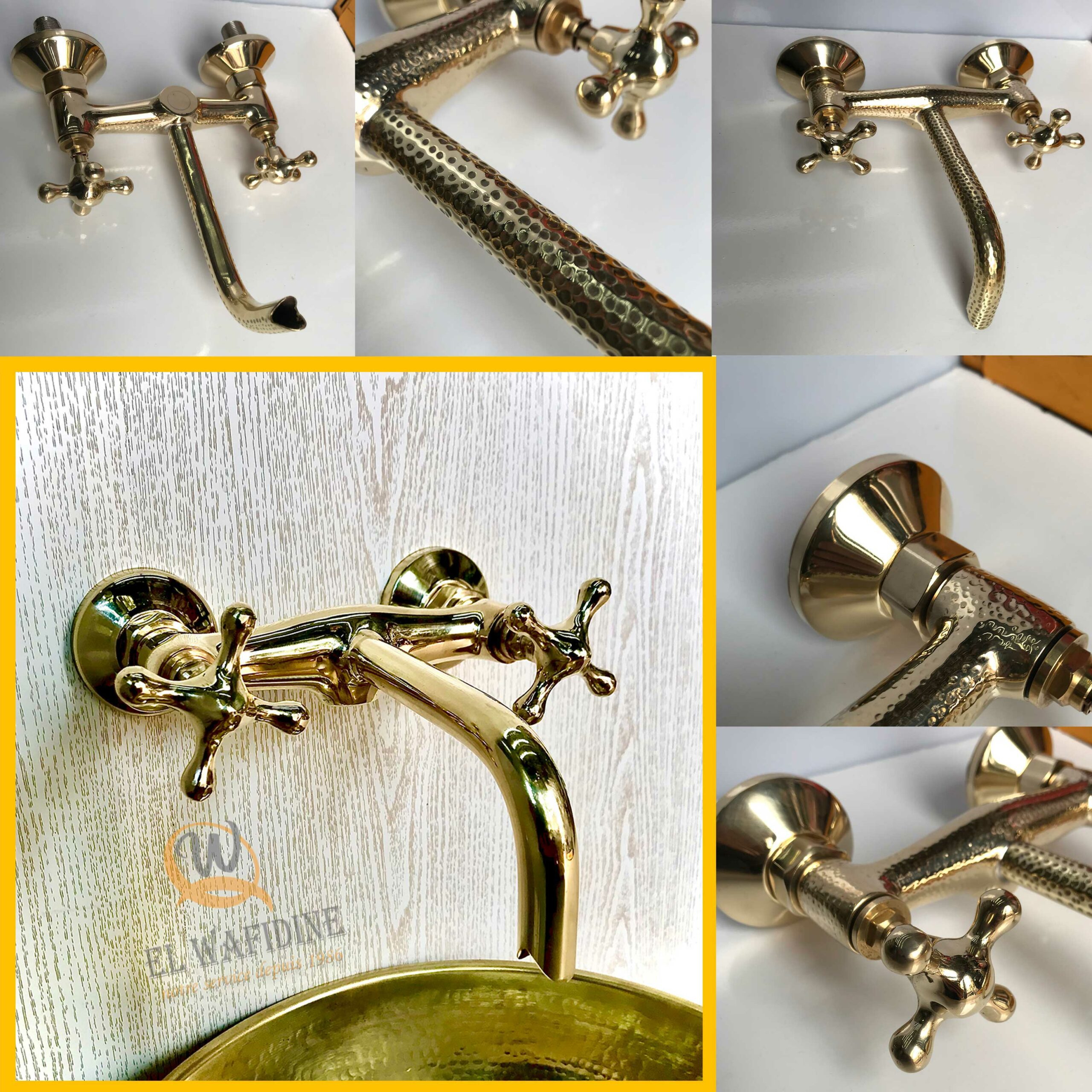 wall-mount brass enduring bathroom faucet