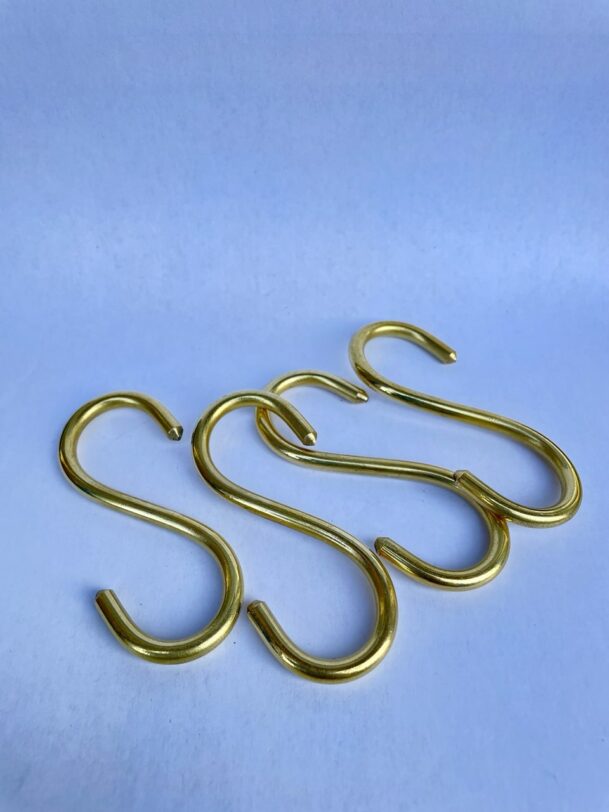 Unlacquered Brass Pot Rack Wall Mount For Kitchen