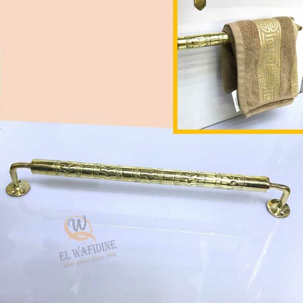 Moroccan embossed toilet roll holder made of brass; engraved toilet tissue holder