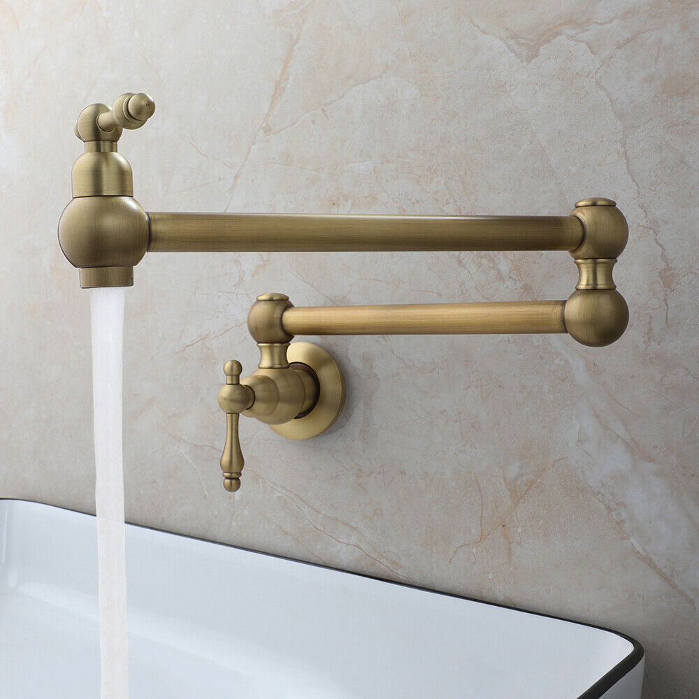 Unlacquered brass Pot filler, brass kitchen faucet, kitchen Pot filler